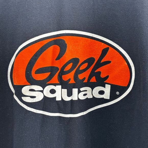 Vintage Y2K Geek Squad Officially Licensed Tee T Shirt XL Black Heavy Cotton - Picture 1 of 6
